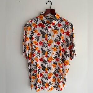 Simons Le -31 Floral Casual Shirt Orange, Yellow, Green